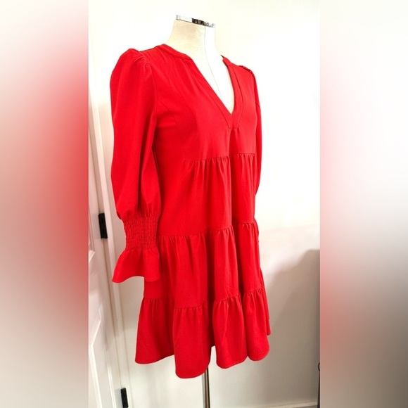Pomander Place Scarlet Ted Tiered V-Neck Dress - Picture 6 of 8
